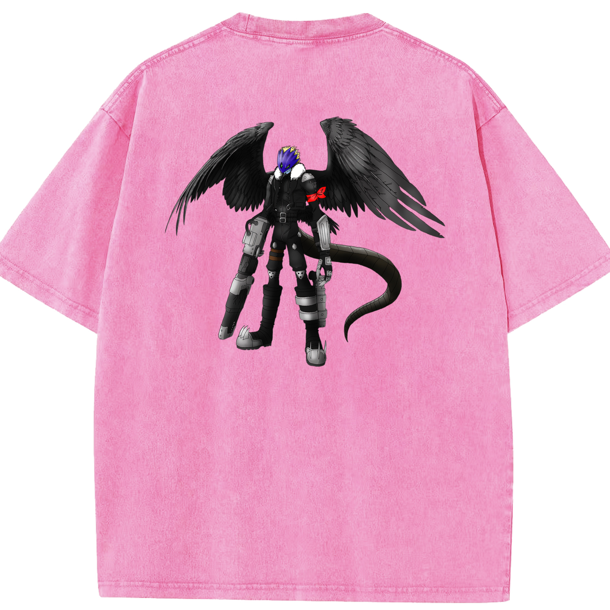 （画像用） Digimon デジタルモンスター/デジモン 綿100% ヴィンテージ風 半袖Tシャツ（背面プリント）